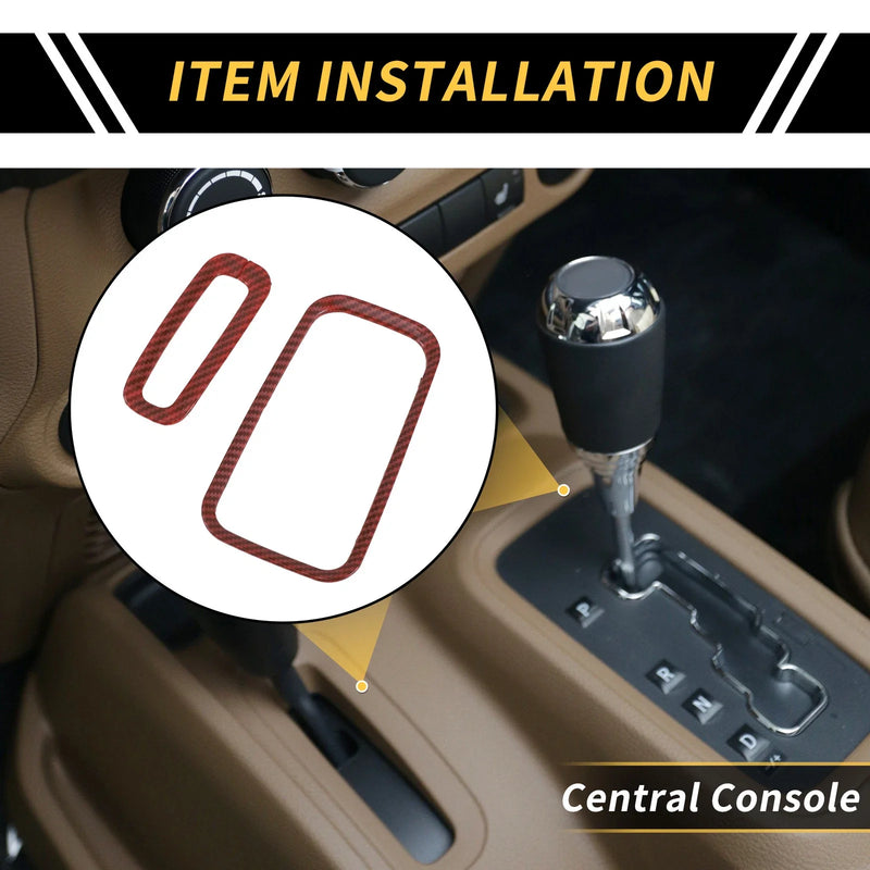 Jeep Wrangler JK Center Console Gear Shift Ring Panel Cover Trim (2007-2018)