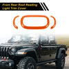 Jeep Wrangler Orange Front Rear Roof Reading Light Trim Covers (2007-2018)