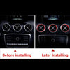 Mercedes A / B / GLA / CLA Class Aluminum Air Vent Outlet Cover Ring Trim / 5PCS /