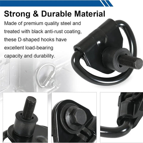 15-23 Ford Transit 150 250 350 6 x Steel Cargo Hooks (2015-2023)