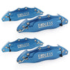 4 x 10.5" Metal 3D Endless Universal Front Brake Caliper Covers Blue