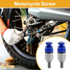 Motorcycle 2 x Metal Blue Fork Air Bleeder Valve M4x0.7