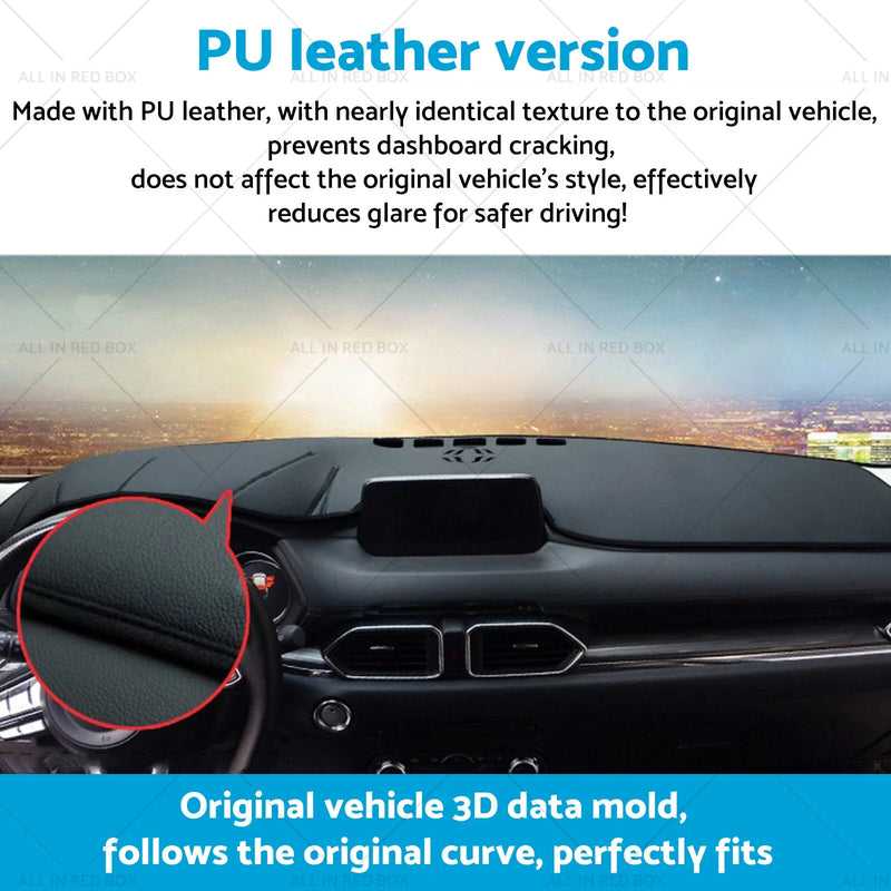Toyota Prado 150 Series Dash Mat Anti-Slip Microfiber Leather (09-24)