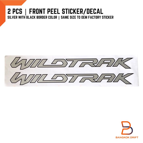 Ford Ranger T6 Silver Black Front Door Side Decal Sticker (2012-2014)