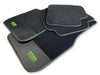 BMW 7 Series E65 Carbon Fiber Leather Green Floor Mats (2002-2008)
