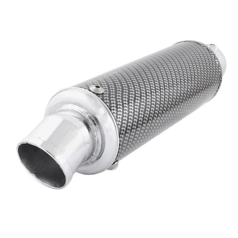 Motorcycle Exhaust Muffler Pipe 2" Inlet Dia Round Tip Tail 35cm Length