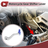 Bosuer M4 Folding Motorcycle Gear Shifter Lever - Silver Tone Blue