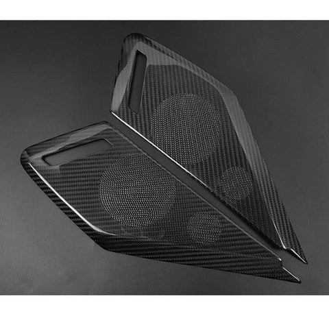 Corvette C8 2020-23 Real Carbon Fiber Interior Door Speaker Panel Cover Trim