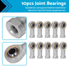 10 x Zinc 6mm Female Spherical Plain Rose Joint Bearings Left Hand Threaded