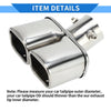 Toyota Raize Square Curved Slant Cut Dual Exhaust Tips 2.4" Inlet (2020-2023)