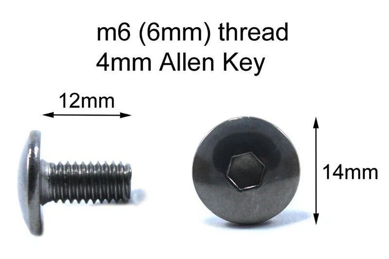 Kawasaki Bolts / Pack of 10 / Stainless Steel Allen Button Head m6 12mm