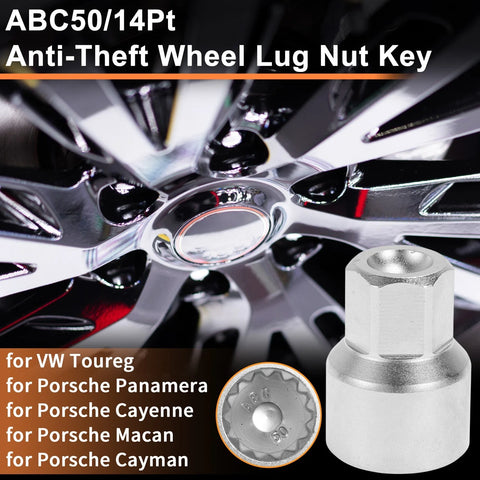 VW Toureg Locking Nut Key Socket Removal Tool Wheel Lock Lug Nut