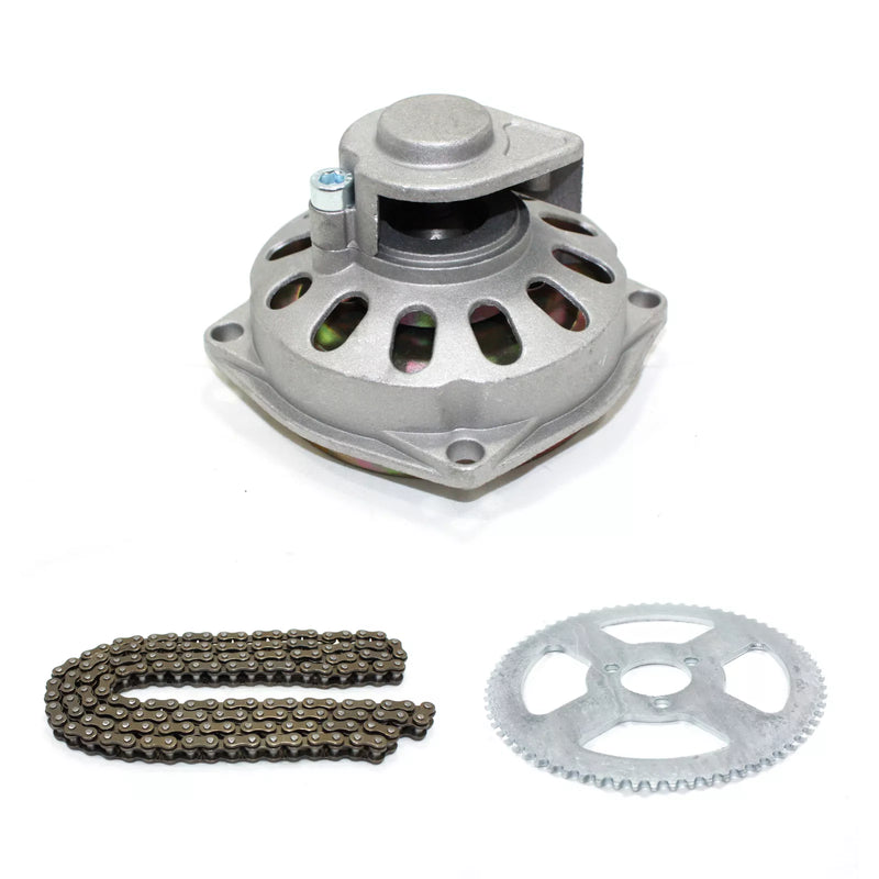 49cc Pocket Quad ATV 6T Clutch Drum, Bell Housing, 25H Chain & Sprocket