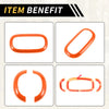 Jeep Wrangler Orange Front Rear Roof Reading Light Trim Covers (2007-2018)