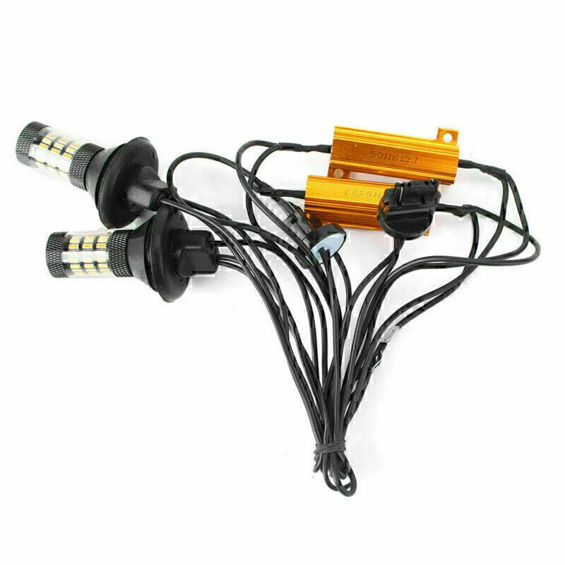 Car 3156 Dual Color Switchback Turn Signal Light Bulbs