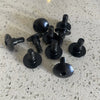 10 x Aluminium Noir Tête de fourche Boulon m6 X 16mm+6mm Épaule Pas Moto Vis