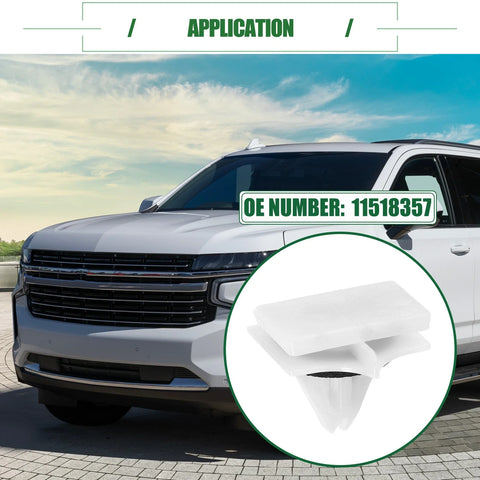 Chevrolet Avalanche (2007 - 2013) White 100pcs Rocker Panel Clips