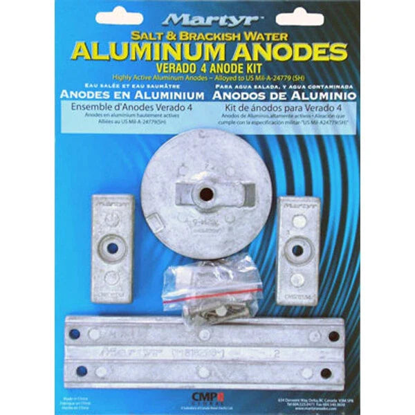Mercury Verado 4 Cylinder Anode Alloy Kit (2001-2023)