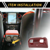 Jeep Wrangler JL JLU (2018-2024) Carbon Fiber Red Rear Window Switch Panel Cover