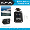 Car 50 Amp Dual USB Socket Flush Mount QC 3.0 Port