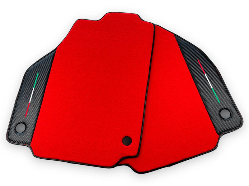 Ferrari 488 Pista Spider Tailored Carpets with Carbon Fiber Red Floor Mats