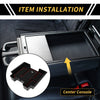 Chevy Silverado 1500 for GMC Black Red Full Center Console Organizer Tray