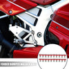 Motorcycle Car 20 x Red M6 Fender Bumper Washer Bolt Nuts Kit Fastener