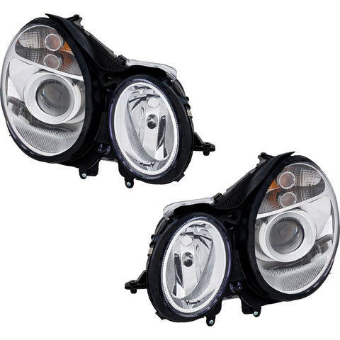 Halogen Headlight Set LH RH For 2003-2006 Mercedes Benz