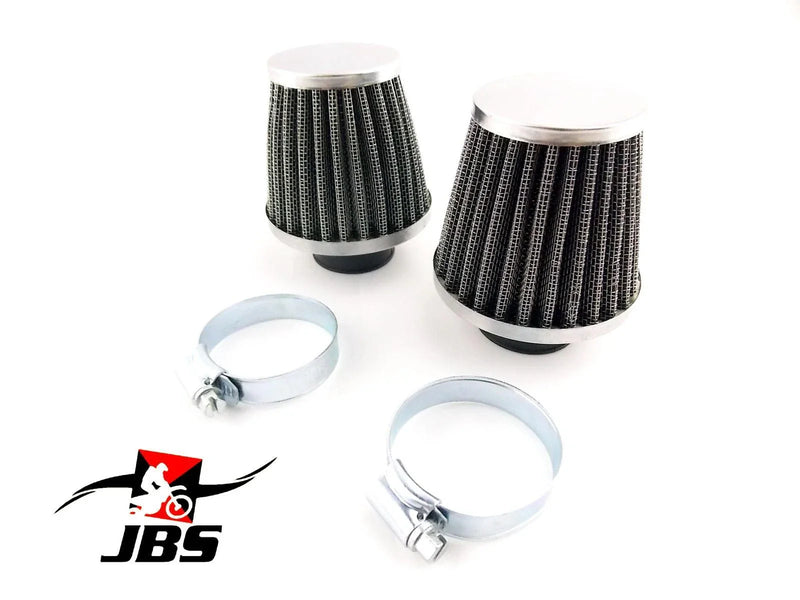 Universal  - Set of 2 39mm Hi Flow Chrome Pod Air Filters