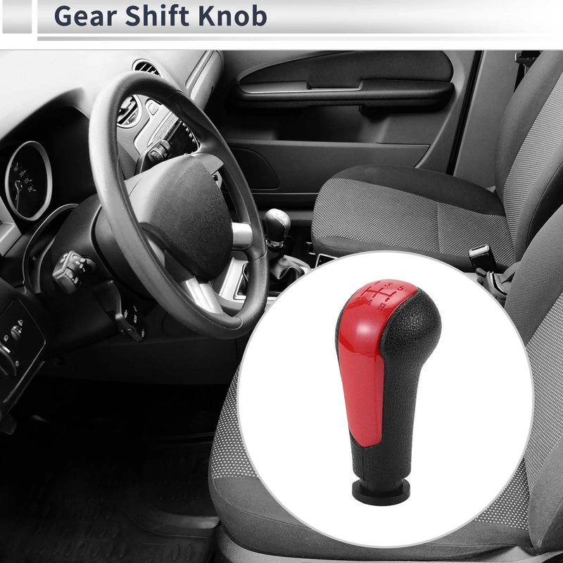 Chevrolet Spark Plastic Red / Black 5-Speed Shift Knob