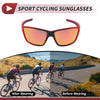 Motorcycle Riding Goggles Red Lens Red Black Frame Tri-Acetyl Cellulos UV400