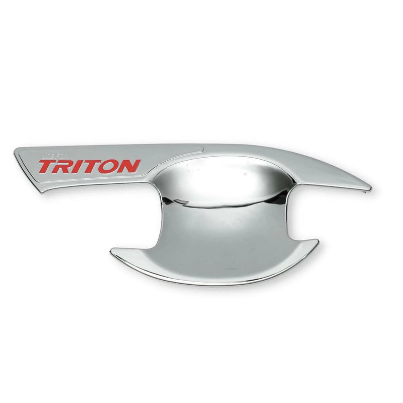 Mitsubishi Triton L200 Chrome Red  Door Handle Insert Bowl Cup Trim (15-22)