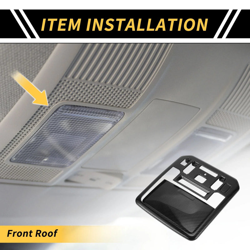 Toyota Tundra Carbon Fiber Pattern Roof Reading Light Cover (2022–2024)
