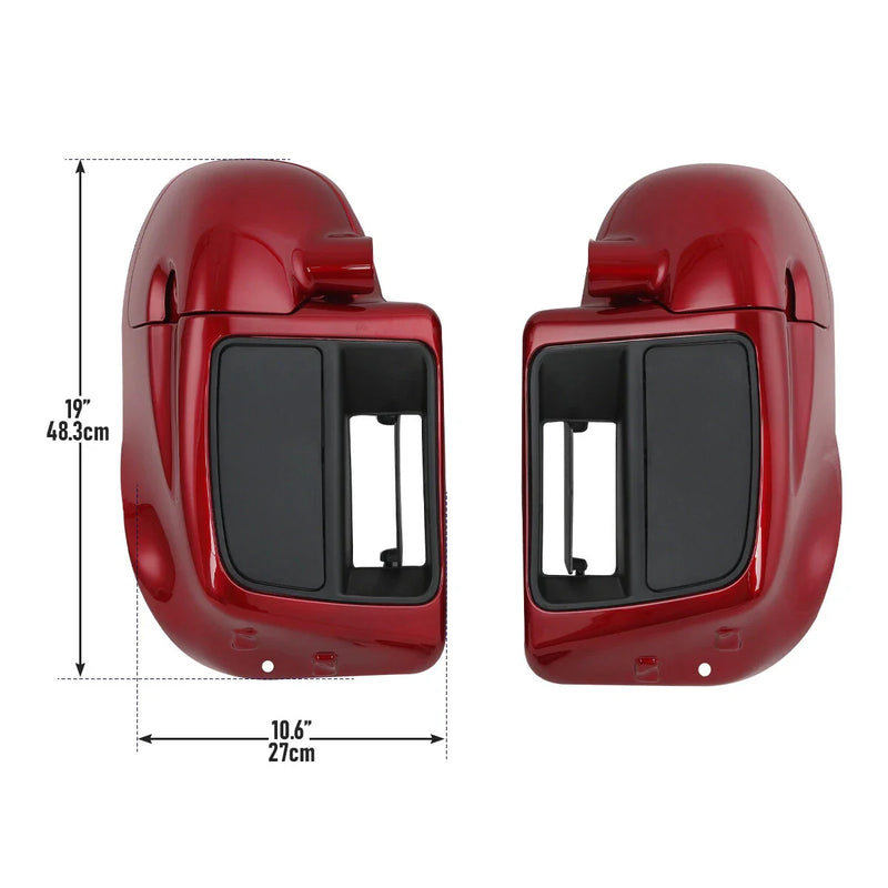Harley Electra Street Road Glide Red Vented Leg Fairings (2014-2023)