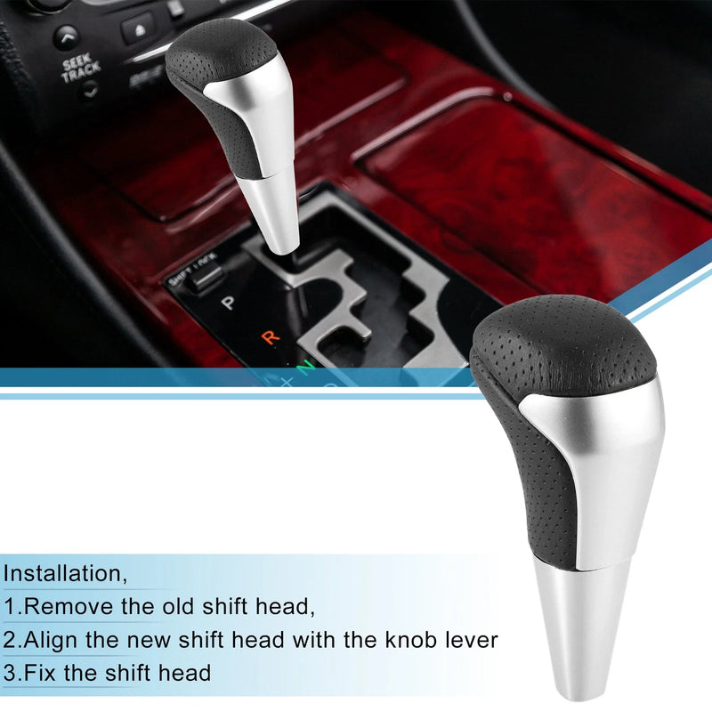 Toyota Land Cruiser Black Silver Tone Gear Shift Knob Stick Shifter