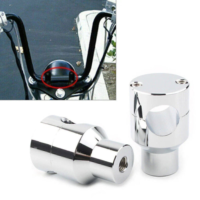 Honda Harley Chrome Handlebar Mount Adapter Risers Clamp