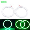 Universal 70MM DRL Fog Headlights 2 x COB Angel Eyes Halo Ring LED Light