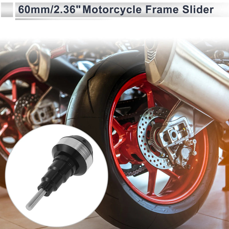 11mm Aluminum Alloy Motorcycle Slider Frame Bolt Silver Tone