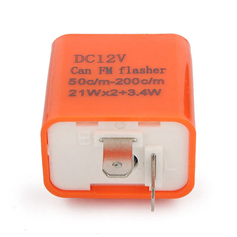 Turn Signal Blinker Light 2 x 2-Pin Adjustable LED Flasher Relay