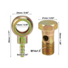 Motorcycle Bronze Tone 1 Set M14x1.5 Banjo Bolt Kit with Copper Washers