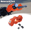 Adjustable Motorcycle Lock Anti Theft Handlebar with 2 Keys Orange
