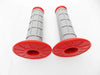 Suzuki MX Enduro Trail Red Grey Hand Grip Set