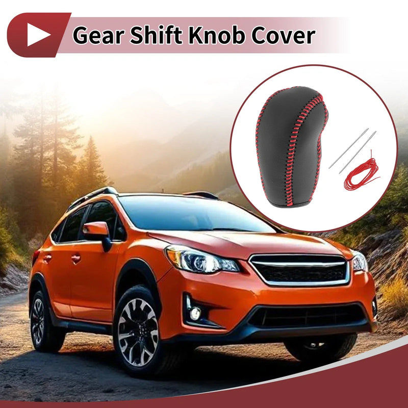 Subaru Forester (2014-2017) Black Red Car Gear Shift Knob Cover