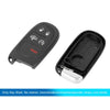 Jeep Cherokee, Ram 1500, 2500, 5 Button Key Fob Shell Case (2014-2023)