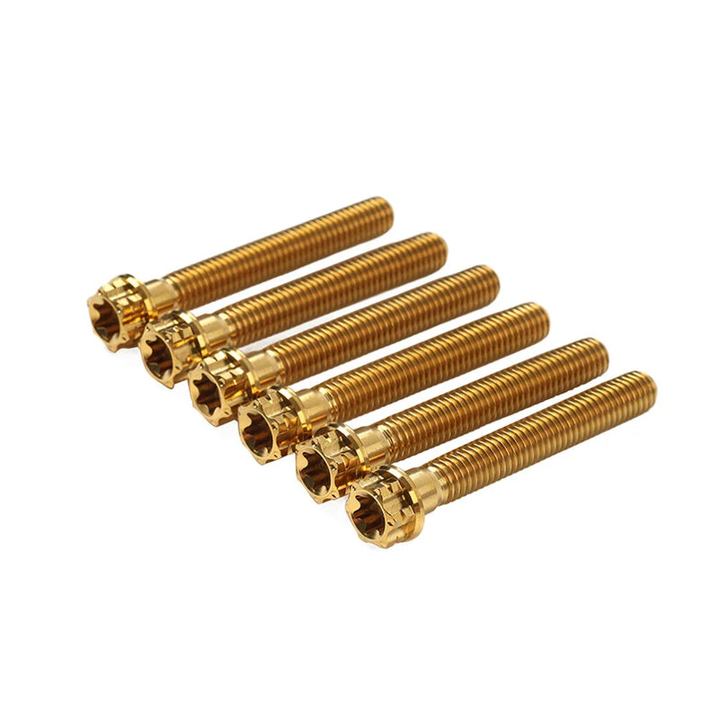 Motorcycle Bike 6 x M8x55mm Titanium Torx Head Flange Screws