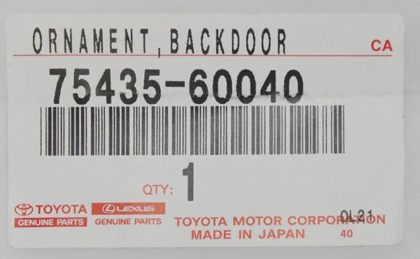 TOYOTA LAND CRUISER 80 Series Genuine Rear Hatch Emblem Nameplate