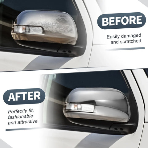 Toyota Hilux Vigo Pair Rearview Mirror Cover Cap Chrome Plated (2012–2014)