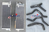 HONDA CR500 CR500R Aluminum Radiator + RED Hose (1985-1988)
