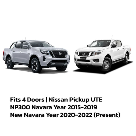 Nissan Navara D23 Chrome Stainless Scuff Plates 4 Doors (2015-2022)