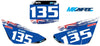 Honda CRF 50 (2004-2012) Aussie Stickers Custom Number Plate Graphics